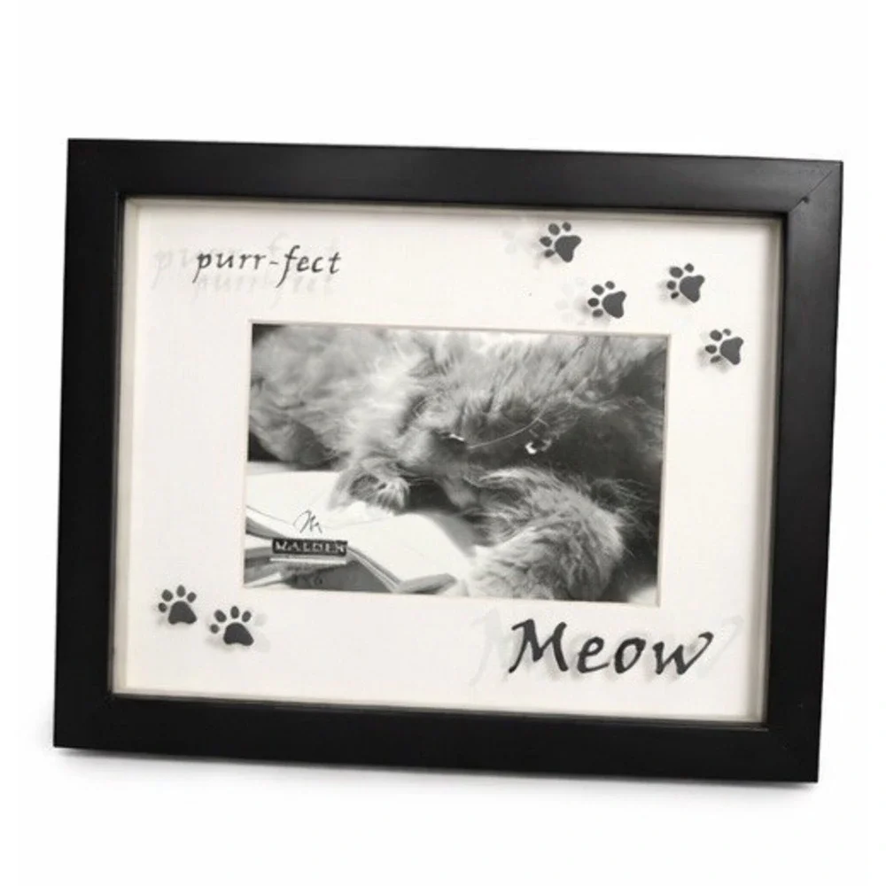 Malden Cat Photo Frame 4 X 6 Photo Black‎ Frame Pet Lover Decor Meow Perfect